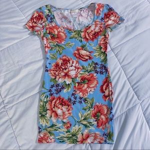 Floral body con dress
